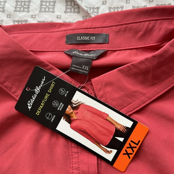 Eddie Bauer Ladies' Departure Top Red XXL NWT - Picture 8 of 8